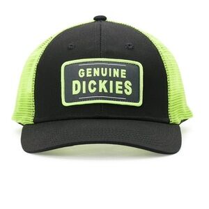 Dickies Black and Neon Green Mesh Cap